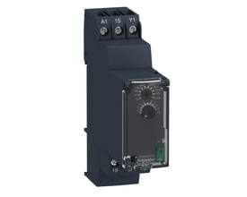 Schneider Electric Zelio RE22R timer med 1CO kontakttype, interval ved spænding og 24-240V AC/DC spændingsområde.