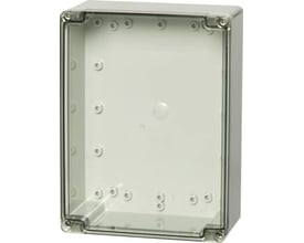 Fibox EURONORM II monteringskasse i polycarbonat, RAL 7035 lysegrå, 200x150x80 mm, IP67-klassificeret.