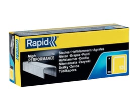Gul og sort Rapid High Performance emballage med fintrådsklammer, der viser produktnavnet på flere sprog.