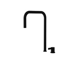 Lavabo Alkymist 788 RS Square køkkenarmatur i matsort med høj U-formet tud, separat greb og udtræk.