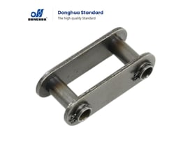 Donghua C2080/E HP samleled til hulboltekæde set skråt med to tværbolte og synlige fjederlåse, Ø8,05 mm.