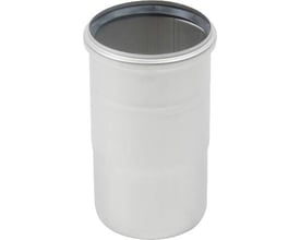 Blücher EuroPipe ekspansionsstykke i rustfrit syrefast stål (AISI 316L) med en diameter på 110 mm, fremstillet til brug under jord.