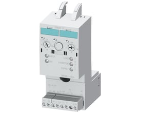Siemens Power Control 3RF2 med 90A strøm og 400-600V spænding, hvid med blå skærme og synlige knapper.