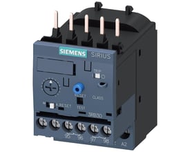 Siemens Sirius overbelastningsrelæ i S00 størrelse til 4-16A med manuel reset knap og skrueterminaler.