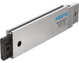 Festo flad cylinder EZH-10/40-40-A-B i aluminium med tydelig Festo-logo og modelinformation trykt på siden.