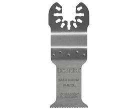 Ironside savklinge til multicutter på 32 mm med åbent hulmønster bagtil og savtakket skærekant.