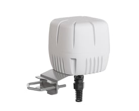 Hvid QuCube LTE- og 5G-antenne fra Teltonika til TRB501 med monteringsbeslag og kabelgennemføring.