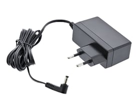 Sort ATEN AC-adapter til ATEN-produkter med netledning og rundt stik, 5,3 V og 2,4 A.