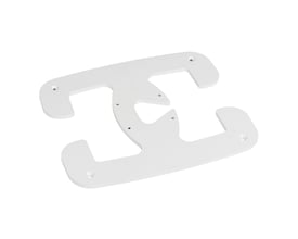 Legrand hvid stander-mini fod til Uni og Klik, fremstillet af metal og designet til øget stabilitet.