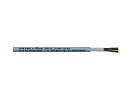 Gråt Lapp Olflex Classic 135 CH kabel med 2x2,5 mm ledere, vist på hvid baggrund med tydelige mærkningsdetaljer.