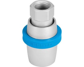 Festo håndskydeventil VBOH-32-G12, en 3/2 bistabil ventil med G1/2 gevindtilslutning og blå Festo logo detalje.