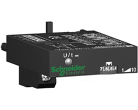 Schneider Electric Zelio RUW multifunktionstimer til RUN relæer, sort med 24-240VACDC spænding og justerbar timerfunktion.