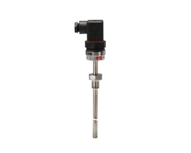 Danfoss MBT 3560 Temptran temperaturføler med 1/4" gevind og 100mm halslængde, monteret for måling op til 200°C.
