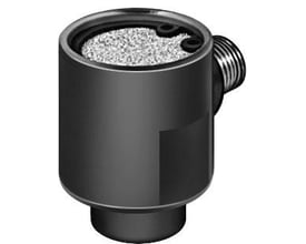 Festo hurtigudlufter SEU 1/8 med grå plasthus og filtermateriale synligt øverst.
