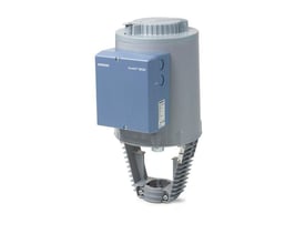 Siemens SKC82.61U ventilaktuator med 2800 N, 40 mm vandring og 24V AC strømforsyning på hvid baggrund.