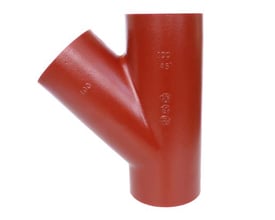 Preis & Co SML grenrør i rød, med dimensioner 100x50mm og en 45-graders vinkel.