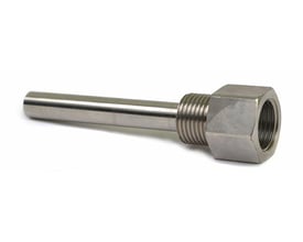 Danfoss dykrør i syrefast stål (AISI 316) med 100 mm længde og G 1/2 gevindtilslutning for ESMB-12.