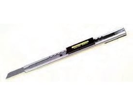 Helmuth A. Jensen Steritool rustfri hobbykniv i AISI 304 stål med udtrækkeligt knækblad og lommeclips.