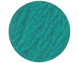 Tyrolit Qdisc PE Y 50XS ZA36 P48, en turkisgrøn slibeskive med tydelig kornstruktur til stål og rustfrit stål.