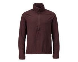 Mascot bordeaux microfleece trøje med lynlås og moderne pasform i størrelse M, fremstillet af OEKO-TEX® certificeret materiale.