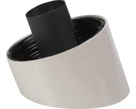 Thorn Lighting universal vægarmatur i grå med E27-fatning, set skråt med den sorte fatning synlig.