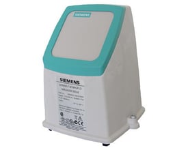 Siemens MAG 5000 flowmåler uden display, IP67-klassificeret med hvid polyamidkapsling og turkisgrøn top.