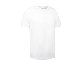 ID Identity T-shirt Yes til børn i hvid med V-hals, lavet af svedtransporterende og åndbart materiale.
