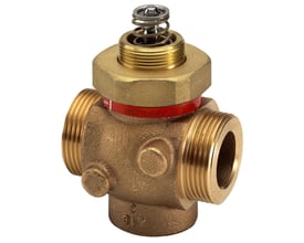 Danfoss VM2-15 2-vejs sædeventil i messing med G 3/4" nippel tilslutning og kvs 0,63.