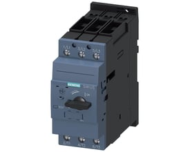Siemens Sirius 3RV2 S2 motorværn med 3-polet kobling, justerbart 35-45A, og tydelig "ON" og "TRIPPED" indikator.