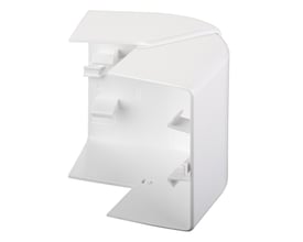 Schneider Electric OL45 udvendigt hjørne i polarhvidt PC/ABS materiale, designet til installationssystemer.