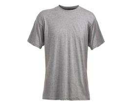 Kansas Acode 100240 t-shirt i gråmeleret, størrelse S, fremstillet i 85% bomuld og 15% viscose.