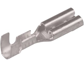 Nærbillede af Elpress uisoleret spademuffe B1003FLS8, der viser monteringsenden og den åbne konstruktion til 0,5-1mm² ledere.