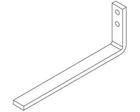 Cubic skinneforbindelse 0766-0281 til Cu-flex skinne FB243736T med to monteringshuller.