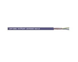 Lapp Unitronic bus LD A 1X2X0,22 kabel med lilla yderkappe og flettede skærmledere, perfekt til industriel dataoverførsel.