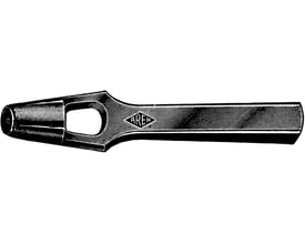 En huggepibe NR.391 med 4mm skærediameter, der viser den aftagelige ende og det indgraverede logo 'AREH' i midten.
