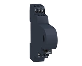 Schneider Electric Zelio RM17JC00MW kontrolrelæ til overstrømsmåling med DIN-skinne montering og 1 C/O kontakt.