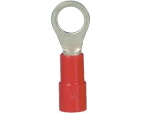 Cabicon ringkabelsko i rød farve til 0,5-1,5Q ledningsstørrelse med M5 boltstørrelse.