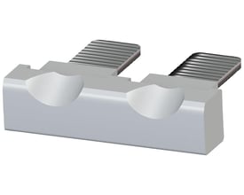Siemens 2-polet tilslutningskam 3RQ3 med 6A mærkestrøm og type nr. 3RQ3901-0A i grå plast.