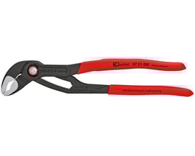 Knipex Cobra QuickSet vandpumpetang, 250 mm, fremstillet i krom-vanadium-elektrostål med røde greb og logo.