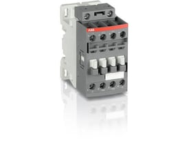 ABB AF09-30-01-12 kontaktor med tydeligt synlige terminaler og ABB logo i rød og hvid.