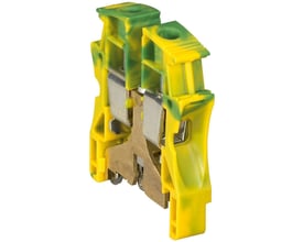 Legrand Viking 3 skrue til beskyttelsesleder i grøn/gul med metalfod, egnet til 16 MM2 tværsnit.