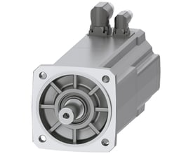 Siemens SIMOTICS S-1FK2 HI servomotor med 12 Nm moment og 2,2 kW effekt, IP65, med cylindrisk aksel og holdebremse.