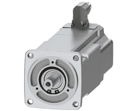 Siemens Simotics S-1FK2 CT servomotor med 3,2 Nm moment og IP64, med cylindrisk aksel og drejelig stikprop.