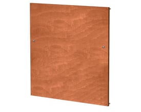 ABB Montageplade MPT 40 i træ til CDCM 40, vist frontalt med synlige skruer på hvid baggrund.