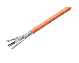 Siemens Siwarex specialkabel Li2y 2x0,75st + 2x (2x0,34st) med orange kappe, 10,8 mm ydre diameter og afskærmede ledere synlige.
