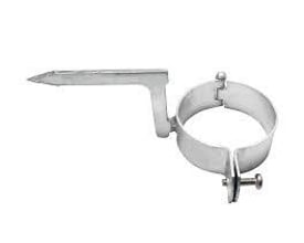 Galvaniseret hængselstift til mur, med en diameter på Ø87 mm og en bredde på 32/2 mm, inklusive rustfri skrue M6X30.