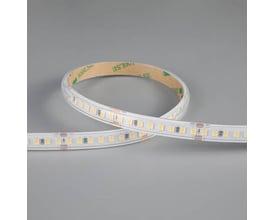 Fleksibelt Ansell Lighting H-Cell LED bånd på 5 meter, 10 mm bredde, med varmt hvidt lys på 3000K og 24V spænding.