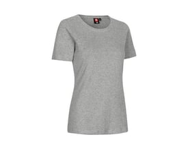 ID Identity dame T-shirt i grå melange, størrelse S, let figursyet og fremstillet i blød antipilling interlock bomuld.