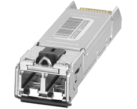 Siemens SFP993-1LD plug-in transceiver til SCALANCE X, med 1x 10000 Mbit/s LC-port, single-mode optisk op til 10 km.