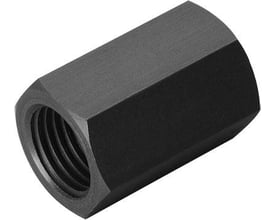 Festo muffe QM-1/4-1/4, fremstillet af anodiseret aluminium, med G1/4 gevind i begge ender, uden kobber og PTFE.